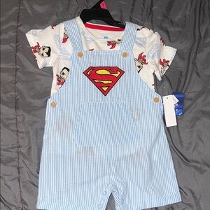 Superman Baby Overalls Set